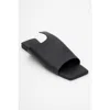 Forever & Always Shoes Orianna Leather Slide Sandal In Black