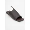 Forever & Always Shoes Orianna Leather Slide Sandal In Brown