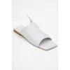 Forever & Always Shoes Orianna Leather Slide Sandal In White