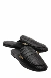 Forever & Always Shoes Patrizia Leather Mule In Black