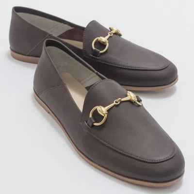 Forever & Always Shoes Penny Leather Horsebit Loafers In Brown