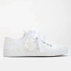 Forever & Always Shoes Peyton Floral Lace Bridal Sneakers In White