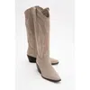 Forever & Always Shoes Pietro Leather Western Knee High Boot In Brown