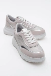Forever & Always Shoes Polly Rhinestone Suede Leather Platform Sneakers In Pink Suede Leather