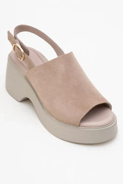 Forever & Always Shoes Power Leather Platform Wedge Sandals