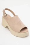 Forever & Always Shoes Power Leather Platform Wedge Sandals