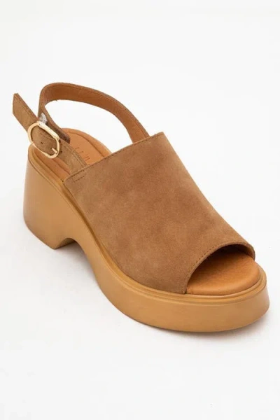 Forever & Always Shoes Power Leather Platform Wedge Sandals