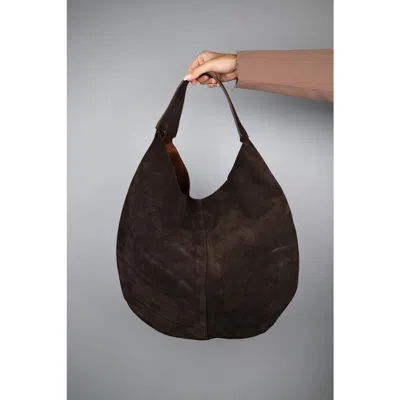 Forever & Always Shoes Puja Leather Shoulder Bag In Brown