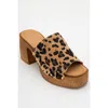 Forever & Always Shoes Pull Leather Platform Mules