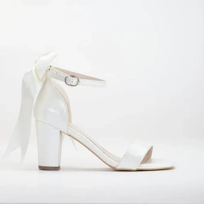 Forever & Always Shoes Rochelle Ivory Bridal Sandals With Ribbon