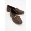Forever & Always Shoes Rory Leather Bit Loafer In Brown Leather