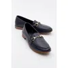 Forever & Always Shoes Rory Leather Bit Loafer In Dark Blue Leather