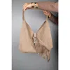 Forever & Always Shoes Rosalin Leather Tassel Shoulder Bag In Brown