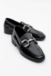 Forever & Always Shoes Rous Leather Bit Loafer In Black Patent Leather