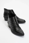 Forever & Always Shoes Rule Leather Chunky Boot In Black