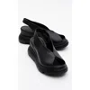Forever & Always Shoes Sam Leather Platform Sandal In Black
