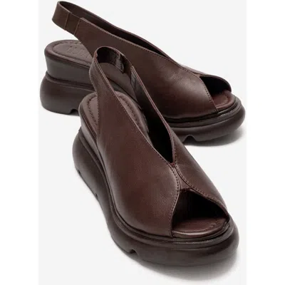 Forever & Always Shoes Sam Leather Platform Sandal In Brown