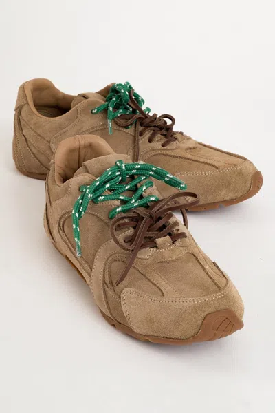 Forever & Always Shoes Selena Leather Sneakers In Beige