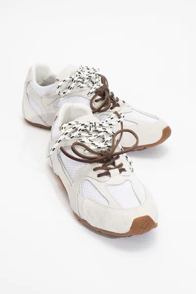 Forever & Always Shoes Selena Leather Sneakers In White