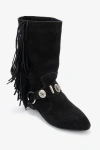 Forever & Always Shoes Selora Leather Buckle Western Boot In Multi