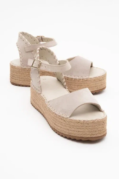 Forever & Always Shoes Serez Leather Platform Espadrilles Sandal