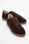 Forever & Always Shoes Shiva Suede Leather Sneakers In Brown