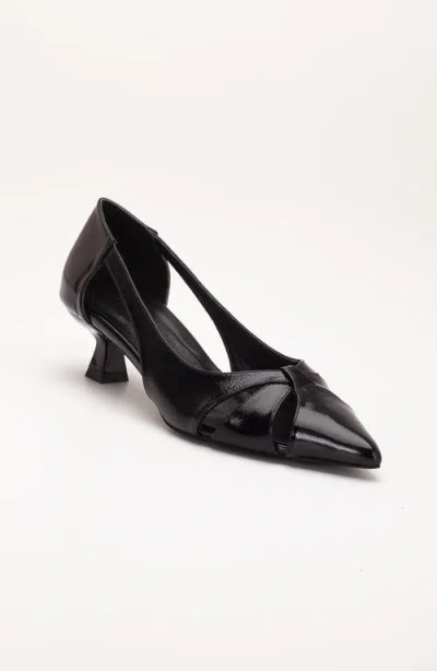 Forever & Always Shoes Sidal Kitten Heel Leather Pumps