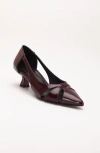 Forever & Always Shoes Sidal Kitten Heel Leather Pumps