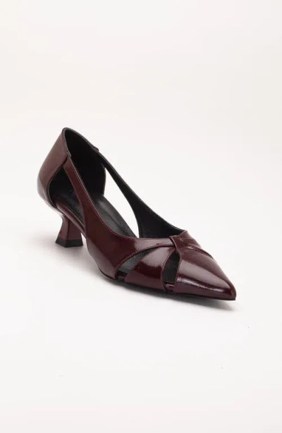 Forever & Always Shoes Sidal Kitten Heel Leather Pumps