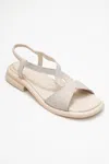 Forever & Always Shoes Sieglinde Embellished Leather Sandal In Multi