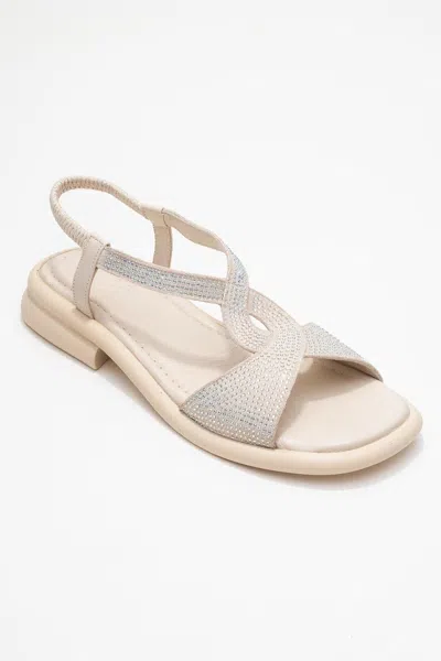 Forever & Always Shoes Sieglinde Embellished Leather Sandal In Multi