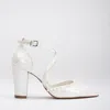 Forever & Always Shoes Women's White Sina - Ivory Pearl Bridal Heels In Ivory With Pearls