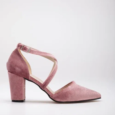 Forever & Always Shoes Women's Rose Gold Sina - Rose Velvet High Heels