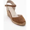Forever & Always Shoes Sinta Suede Leather Platform Espadrille
