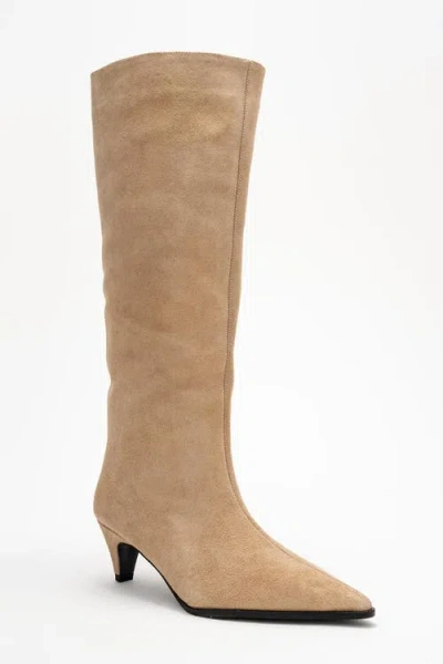 Forever & Always Shoes Siora Leather Knee High Boot In Brown