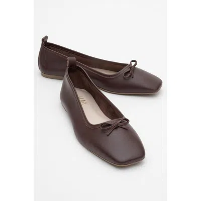 Forever & Always Shoes Sosa Leather Ballet Flats In Brown
