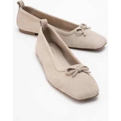 Forever & Always Shoes Sosa Leather Ballet Flats In Neutral