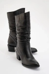 Forever & Always Shoes Soule Leather Boot In Black