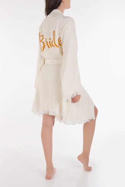 Forever & Always Shoes Thalassa Hande Bridal Short Kimono In White