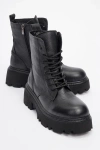 Forever & Always Shoes Tina Leather Ankle Boot In Multi