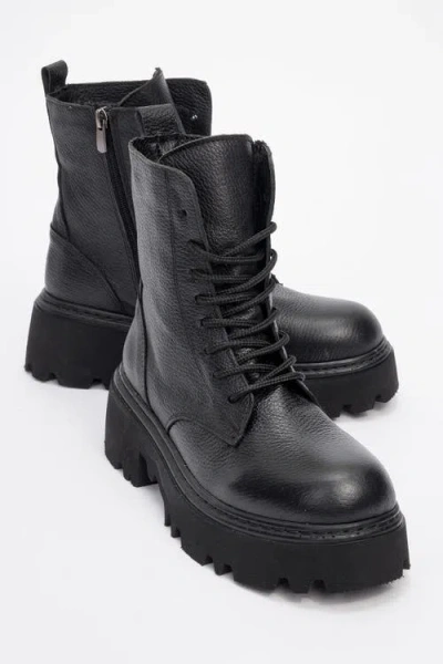 Forever & Always Shoes Tina Leather Ankle Boot In Multi