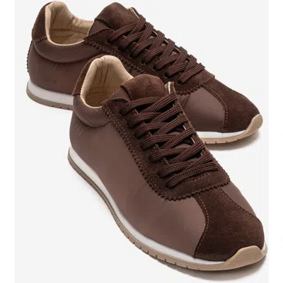 Forever & Always Shoes Unica Leather Sport Sneaker In Brown