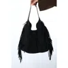 Forever & Always Shoes Vals Leather Shoulder Bag In Black
