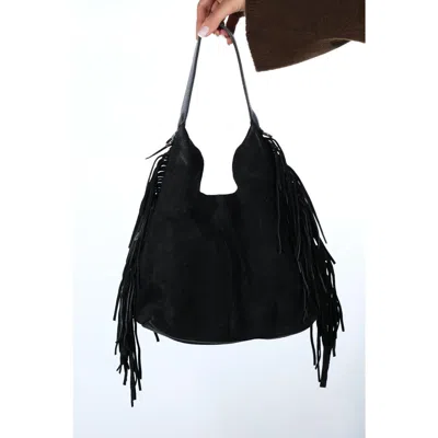 Forever & Always Shoes Vals Leather Shoulder Bag In Black