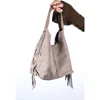 Forever & Always Shoes Vals Leather Shoulder Bag In Gray
