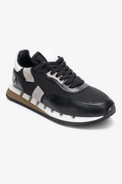 Forever & Always Shoes Vian Leather Platform Sneaker In Black