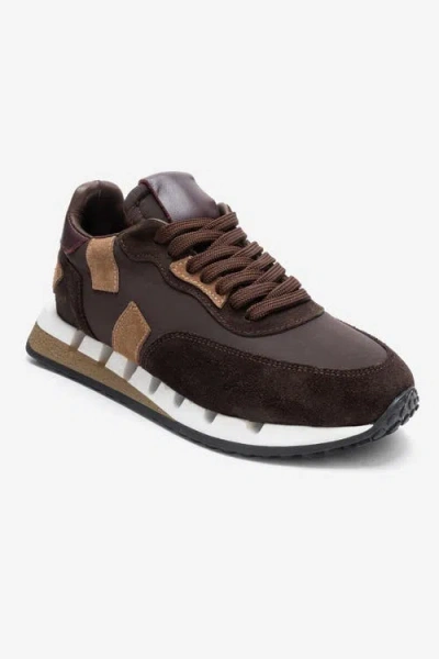 Forever & Always Shoes Vian Leather Platform Sneaker In Brown