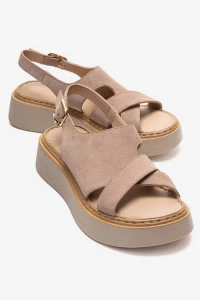 Forever & Always Shoes Vien Leather Platform Sandal In Pink