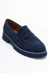 Forever & Always Shoes Vionel Leather Loafer In Blue