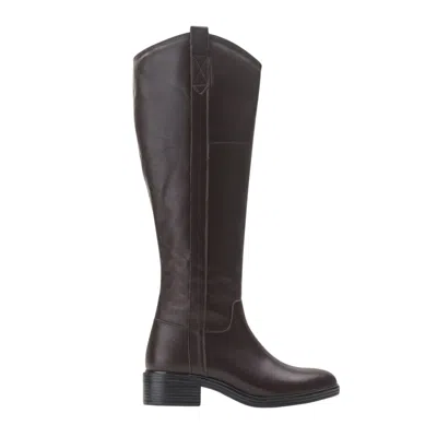 Forever & Always Shoes Women's Acro Brown Leather Heeled Boot